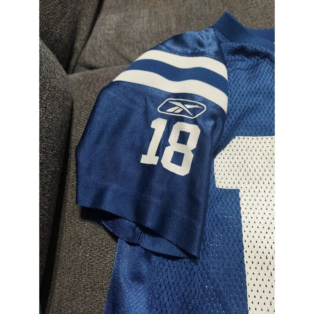 Reebok Peyton Manning Indianapolis Colts #18 Jersey Blue Youth Medium‎ (10-12)